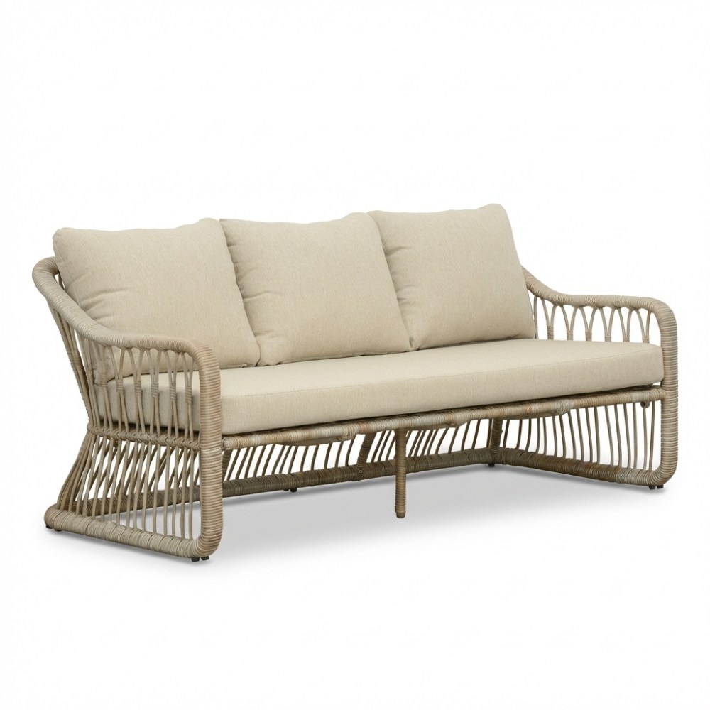 Bruno 3-zits tuinbank | wicker | Mexican Sand afbeelding