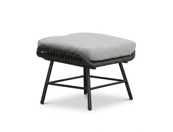 Dex voetenbank | touw + aluminium | Stone Grey