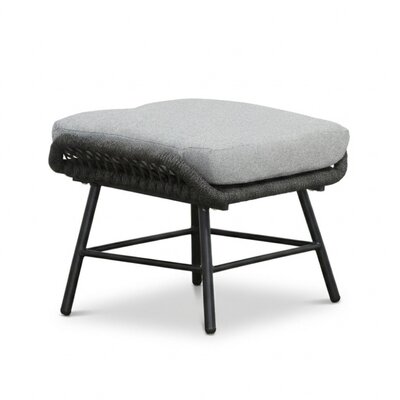 Dex voetenbank | touw + aluminium | Stone Grey