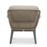 Mila low dining tuinstoel | touw + aluminium | beige/antraciet