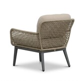 Mila low dining tuinstoel | touw + aluminium | beige/antraciet