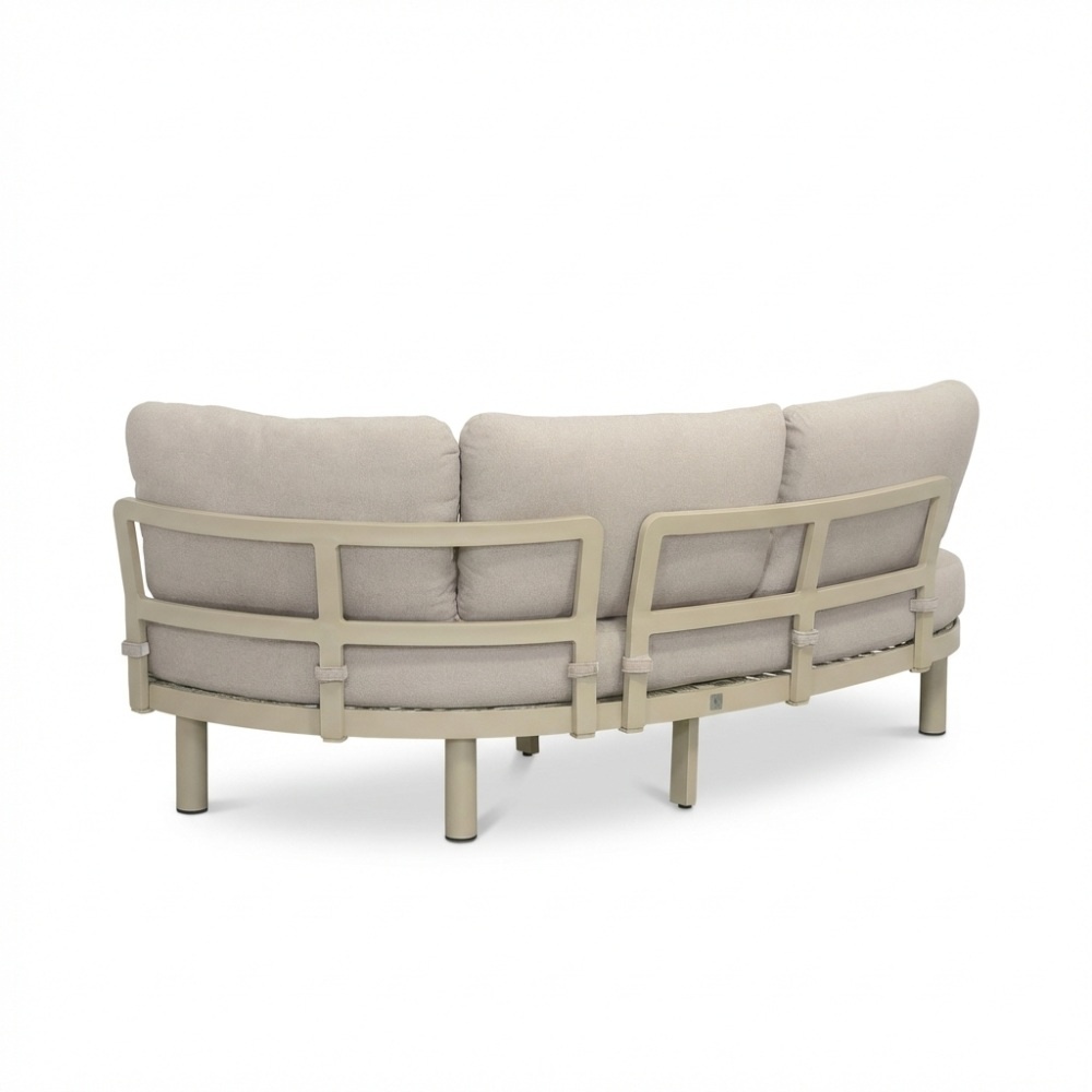 Washington hoek loungeset 5 personen | aluminium + hardhout | beige | 4-delig - 259x195cm