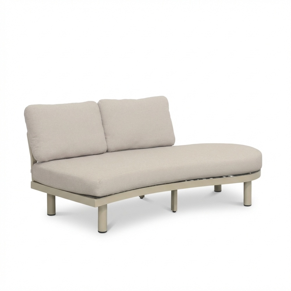 Washington hoek loungeset 5 personen | aluminium + hardhout | beige | 4-delig - 259x195cm