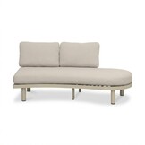 Washington hoek loungeset 5 personen | aluminium + hardhout | beige | 4-delig - 259x195cm
