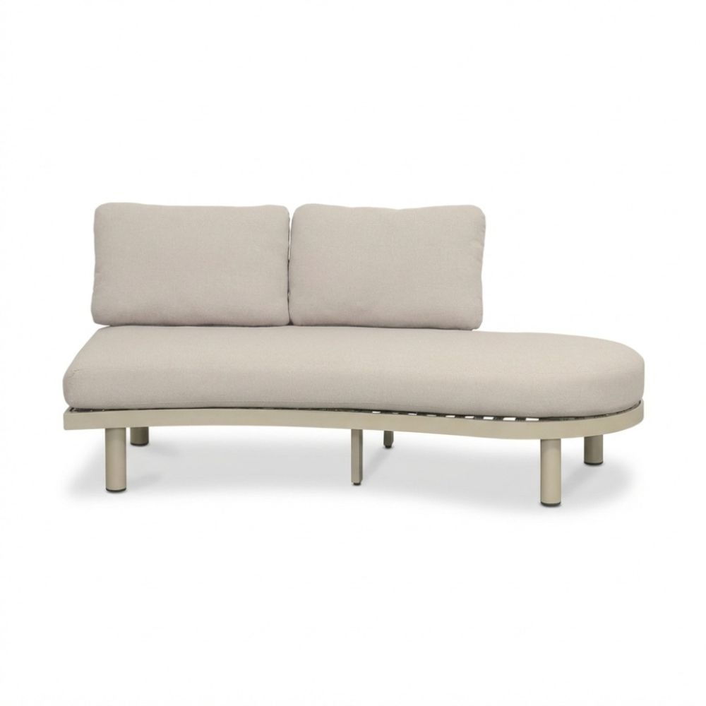 Washington hoek loungeset 5 personen | aluminium + hardhout | beige | 4-delig - 259x195cm