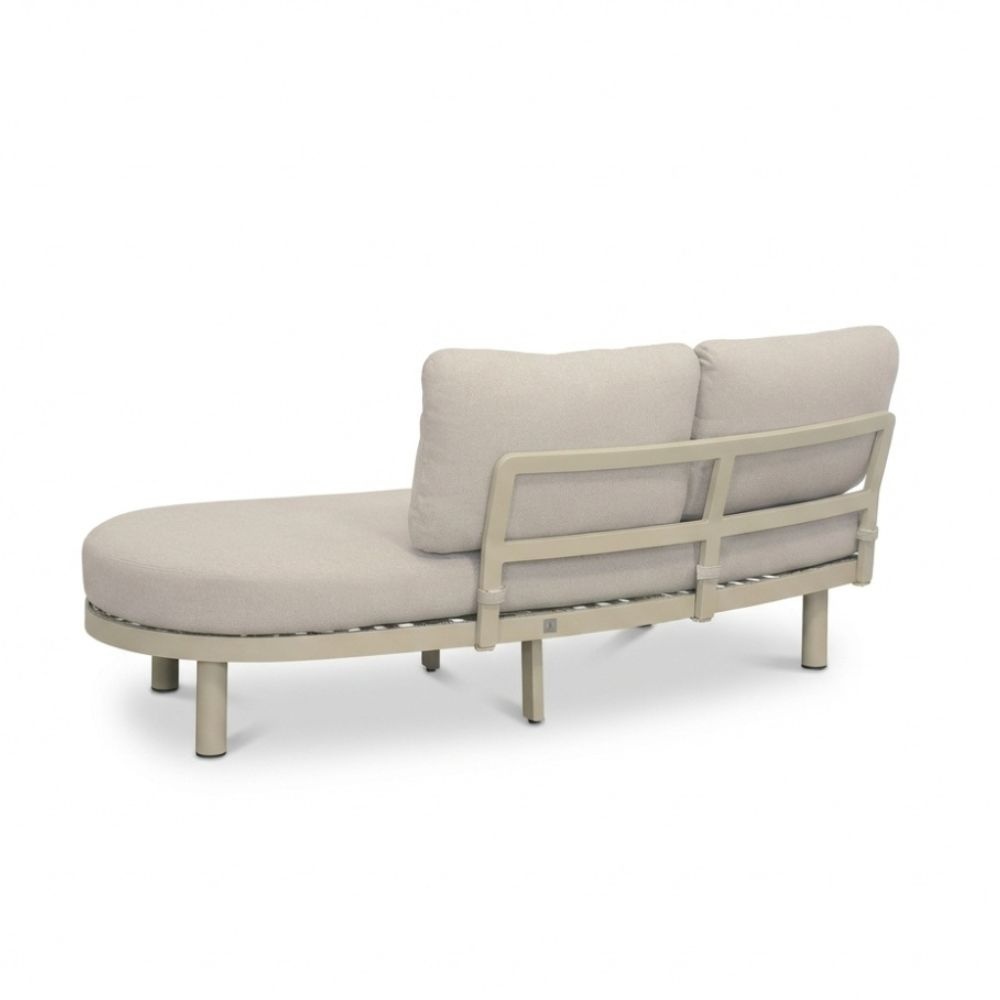 Washington hoek loungeset 5 personen | aluminium + hardhout | beige | 4-delig - 259x195cm