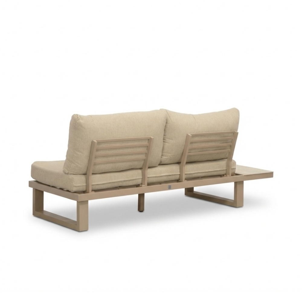 Canyon hoek loungeset incl. loungetafel | aluminium + sintered stone | Marble Latte | 4-delig