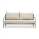 Marbella stoel-bank loungeset 4 personen | aluminium + teak | beige | 4-delig