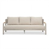 Marbella stoel-bank loungeset 5 personen | aluminium + teak | beige | 4-delig