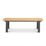 Marbella stoel-bank loungeset 5 personen | aluminium + teak | antraciet | 4-delig