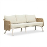 Bologna stoel-bank loungeset 5 personen | wicker + aluminium | beige | 5-delig