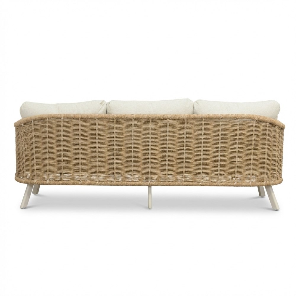 Bologna stoel-bank loungeset 5 personen | wicker + aluminium | beige | 5-delig