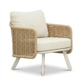 Bologna stoel-bank loungeset 5 personen | wicker + aluminium | beige | 5-delig