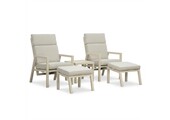 Oregon lounge balkonset - verstelbaar 2 personen | aluminium | beige | 5-delig