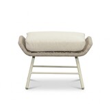 Dex loungestoel incl. voetenbank | touw + aluminium | Almond Beige