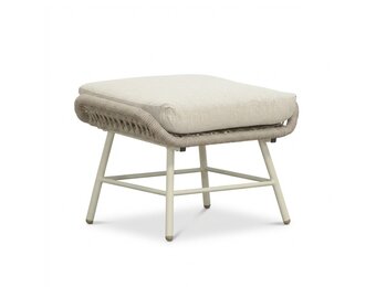 Dex voetenbank | touw + aluminium | Almond Beige