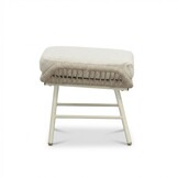 Dex voetenbank | touw + aluminium | Almond Beige