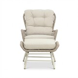 Dex voetenbank | touw + aluminium | Almond Beige