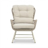 Dex loungestoel | touw + aluminium | Almond Beige