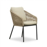 Lexis dining tuinstoel | touw + aluminium | Sahara Dust