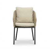 Lexis dining tuinstoel | touw + aluminium | Sahara Dust