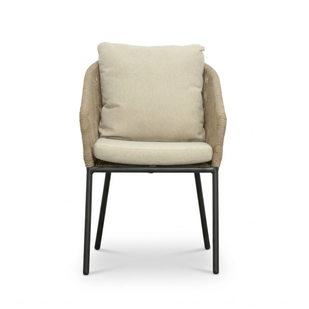 Lexis dining tuinstoel | touw + aluminium | Sahara Dust