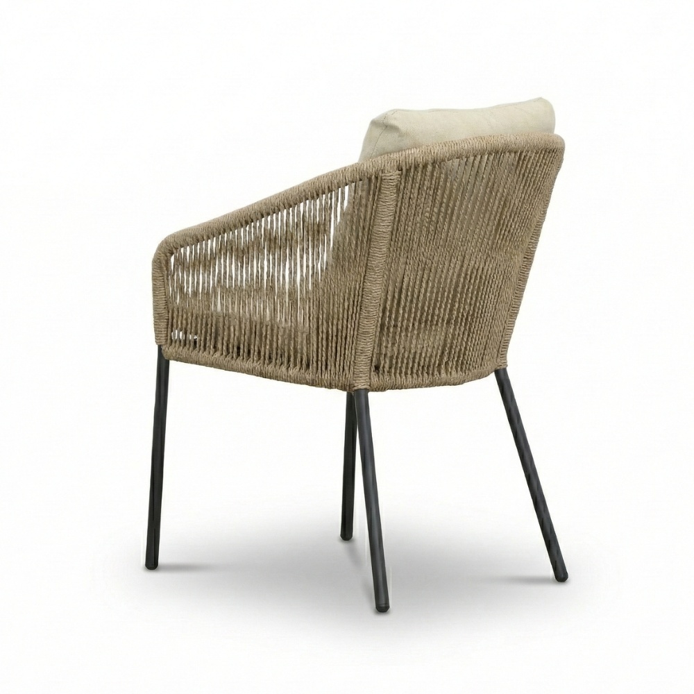 Lexis dining tuinstoel | touw + aluminium | Sahara Dust