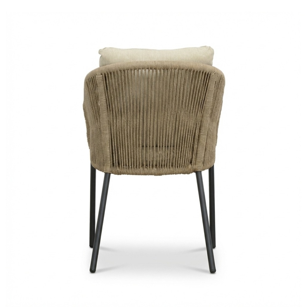 Lexis dining tuinstoel | touw + aluminium | Sahara Dust