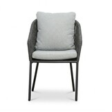 Lexis dining tuinstoel | touw + aluminium | Stone Grey