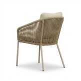 Lexis dining tuinstoel | touw + aluminium | Sandstone