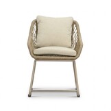 Portofino dining tuinstoel | touw + aluminium | Sandstone