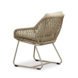 Portofino dining tuinstoel | touw + aluminium | Sandstone