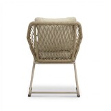 Portofino dining tuinstoel | touw + aluminium | Sandstone