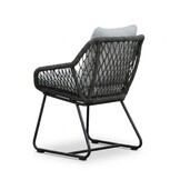 Portofino dining tuinstoel | touw + aluminium | Stone Grey