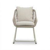 Portofino dining tuinstoel | touw + aluminium | Almond Beige