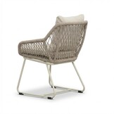 Portofino dining tuinstoel | touw + aluminium | Almond Beige