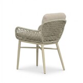 Mila dining tuinstoel | touw + aluminium | beige