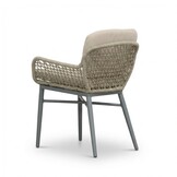 Mila dining tuinstoel | touw + aluminium | beige/antraciet
