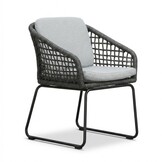 Tulum dining tuinstoel | touw + aluminium | Stone Grey