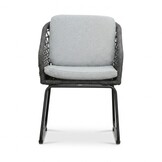 Tulum dining tuinstoel | touw + aluminium | Stone Grey