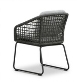 Tulum dining tuinstoel | touw + aluminium | Stone Grey