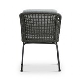 Tulum dining tuinstoel | touw + aluminium | Stone Grey
