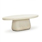 BUITEN living Luna koffietafel | polystone | Chalk beige | 120cm ovaal