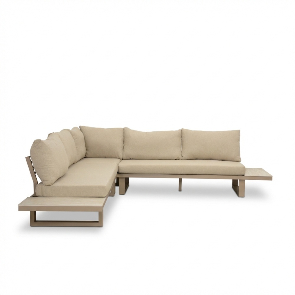 Canyon hoek loungeset 5 personen | aluminium + sintered stone | Marble Latte | 3-delig - 288x288cm