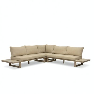 Canyon hoek loungeset 5 personen | aluminium + sintered stone | Marble Latte | 3-delig - 288x288cm