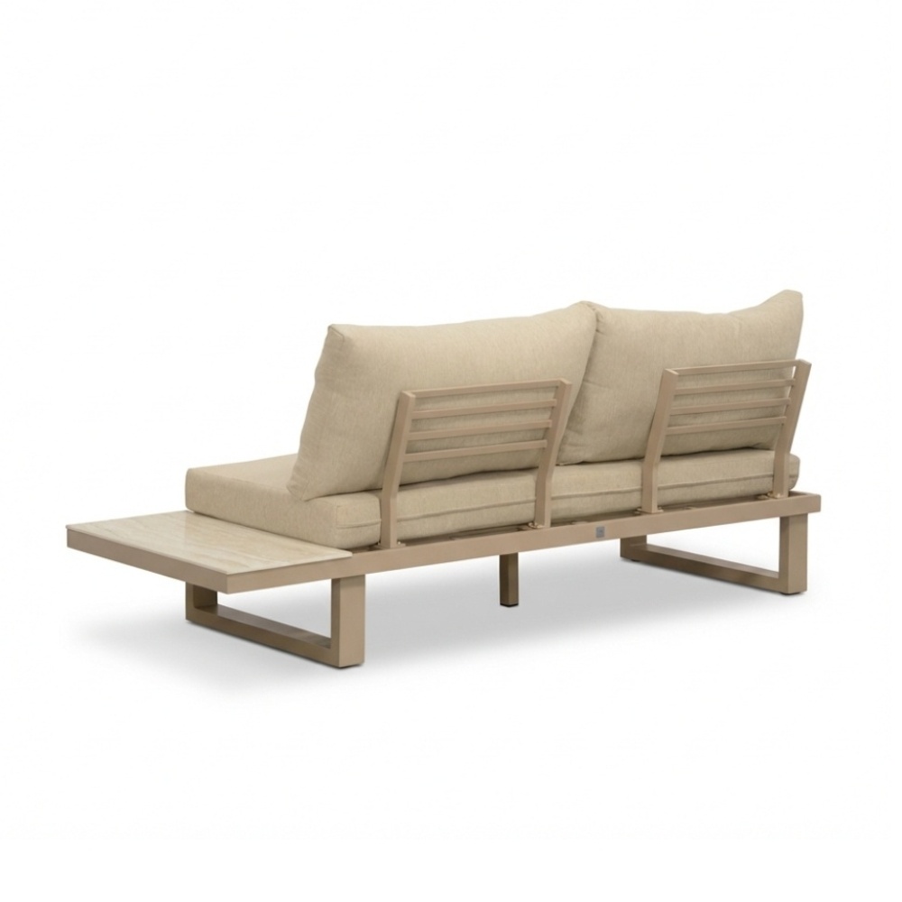 Canyon hoek loungeset 5 personen | aluminium + sintered stone | Marble Latte | 3-delig - 288x288cm