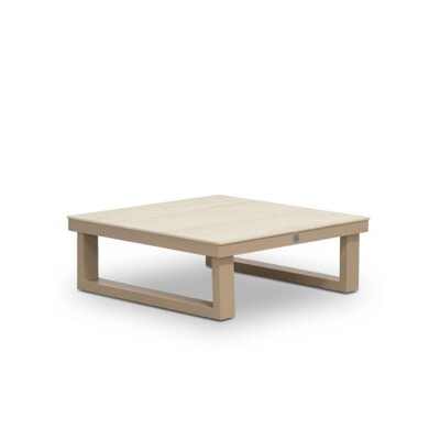 Canyon loungetafel | aluminium + sintered stone | Marble Latte