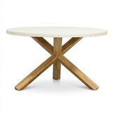 Lucy/Tulum Sandstone dining tuinset | 5 personen | polystone + touw | 135cm