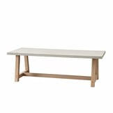 Veltis/Tulum Sandstone dining tuinset | 6 personen | polystone + touw | 250cm