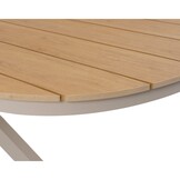 Texas/Tulum Sandstone dining tuinset | 6 personen | polywood + touw | 260cm Deens ovaal